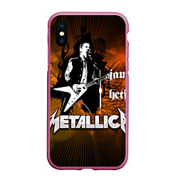 Чехол iPhone XS Max матовый Metallica: James Hetfield, цвет: 3D-малиновый