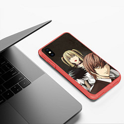 Чехол iPhone XS Max матовый Тетрадь смерти, цвет: 3D-красный — фото 2