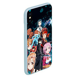 Чехол iPhone XS Max матовый Sword Art Online, цвет: 3D-голубой — фото 2