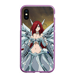 Чехол iPhone XS Max матовый Fairy tail, цвет: 3D-фиолетовый