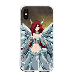 Чехол iPhone XS Max матовый Fairy tail, цвет: 3D-белый