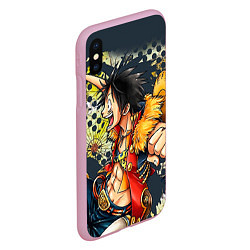 Чехол iPhone XS Max матовый One Piece, цвет: 3D-розовый — фото 2