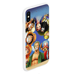 Чехол iPhone XS Max матовый One Piece, цвет: 3D-белый — фото 2