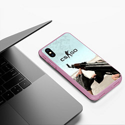 Чехол iPhone XS Max матовый Counter-Strike: De Dust, цвет: 3D-розовый — фото 2