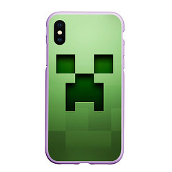 Чехол iPhone XS Max матовый Creeper Face