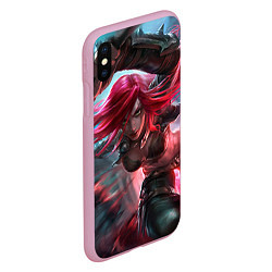 Чехол iPhone XS Max матовый League of legends, цвет: 3D-розовый — фото 2