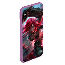 Чехол iPhone XS Max матовый League of legends, цвет: 3D-фиолетовый — фото 2