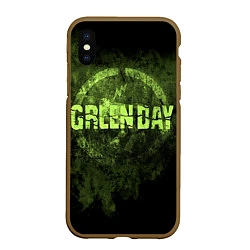 Чехол iPhone XS Max матовый Green Day: Acid Voltage, цвет: 3D-коричневый