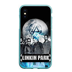 Чехол iPhone XS Max матовый Linkin Park: Moon, цвет: 3D-мятный