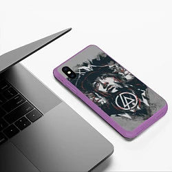 Чехол iPhone XS Max матовый Linkin Park: My Style, цвет: 3D-фиолетовый — фото 2