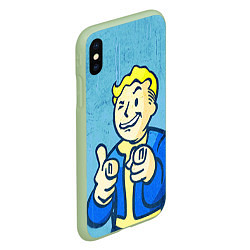 Чехол iPhone XS Max матовый Fallout: It's okey, цвет: 3D-салатовый — фото 2