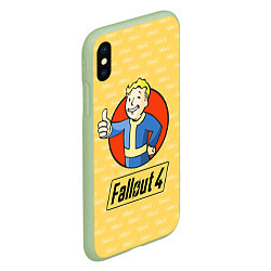 Чехол iPhone XS Max матовый Fallout 4: Pip-Boy, цвет: 3D-салатовый — фото 2