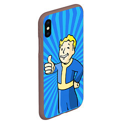 Чехол iPhone XS Max матовый Fallout Blue, цвет: 3D-коричневый — фото 2