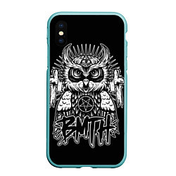 Чехол iPhone XS Max матовый BMTH Owl, цвет: 3D-мятный