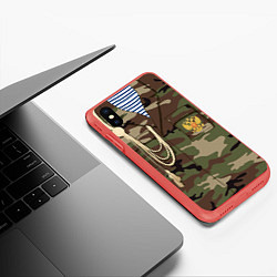 Чехол iPhone XS Max матовый Униформа дембеля, цвет: 3D-красный — фото 2