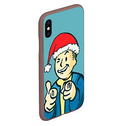 Чехол iPhone XS Max матовый Fallout New Year, цвет: 3D-коричневый — фото 2