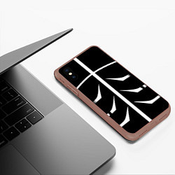 Чехол iPhone XS Max матовый Токийский гуль, цвет: 3D-коричневый — фото 2