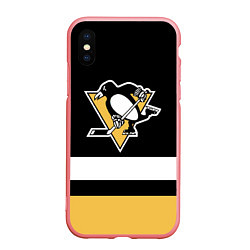 Чехол iPhone XS Max матовый Pittsburgh Penguins: Black, цвет: 3D-баблгам
