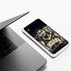 Чехол iPhone XS Max матовый Баскетболисты NBA, цвет: 3D-белый — фото 2