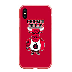 Чехол iPhone XS Max матовый Chicago bulls, цвет: 3D-баблгам