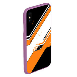 Чехол iPhone XS Max матовый CS:GO Asiimov, цвет: 3D-фиолетовый — фото 2