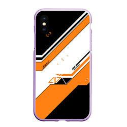 Чехол iPhone XS Max матовый CS:GO Asiimov, цвет: 3D-сиреневый