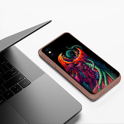 Чехол iPhone XS Max матовый CS:GO Hyper Beast Monster, цвет: 3D-коричневый — фото 2