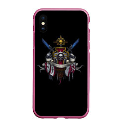 Чехол iPhone XS Max матовый Daemonium venatores, цвет: 3D-малиновый