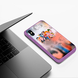 Чехол iPhone XS Max матовый Король и Шут, цвет: 3D-фиолетовый — фото 2