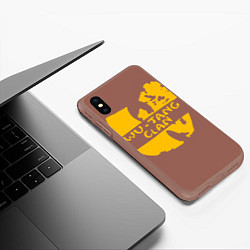 Чехол iPhone XS Max матовый Wu-Tang Clan, цвет: 3D-коричневый — фото 2