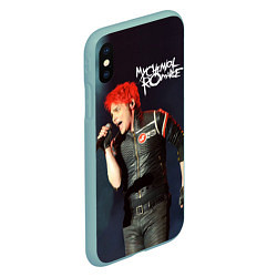 Чехол iPhone XS Max матовый Gerard Way, цвет: 3D-мятный — фото 2