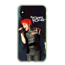 Чехол iPhone XS Max матовый Gerard Way, цвет: 3D-салатовый