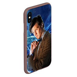 Чехол iPhone XS Max матовый 11th Doctor Who, цвет: 3D-коричневый — фото 2