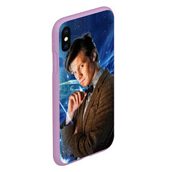 Чехол iPhone XS Max матовый 11th Doctor Who, цвет: 3D-сиреневый — фото 2