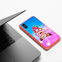 Чехол iPhone XS Max матовый No Game No Life, цвет: 3D-красный — фото 2