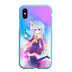 Чехол iPhone XS Max матовый No Game No Life, цвет: 3D-мятный