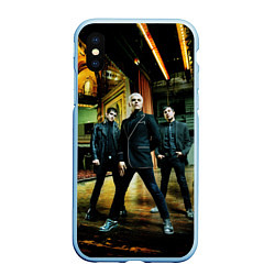 Чехол iPhone XS Max матовый My chemical romance, цвет: 3D-голубой