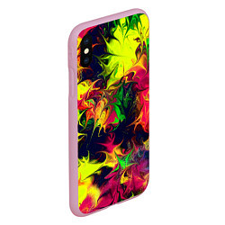 Чехол iPhone XS Max матовый Кислотный взрыв, цвет: 3D-розовый — фото 2