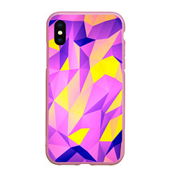 Чехол iPhone XS Max матовый Texture, цвет: 3D-розовый