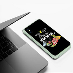 Чехол iPhone XS Max матовый Богиня Даша, цвет: 3D-салатовый — фото 2