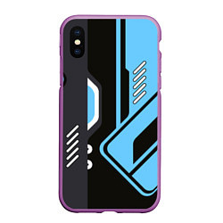 Чехол iPhone XS Max матовый CS:GO Vulcan, цвет: 3D-фиолетовый