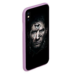 Чехол iPhone XS Max матовый Messi Black, цвет: 3D-сиреневый — фото 2