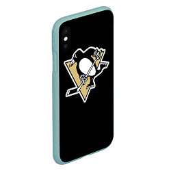 Чехол iPhone XS Max матовый Pittsburgh Penguins: Malkin, цвет: 3D-мятный — фото 2