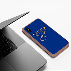 Чехол iPhone XS Max матовый St Louis Blues: Tarasenko 91, цвет: 3D-коричневый — фото 2