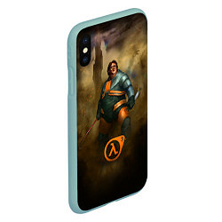 Чехол iPhone XS Max матовый HL3: Gabe Newell, цвет: 3D-мятный — фото 2