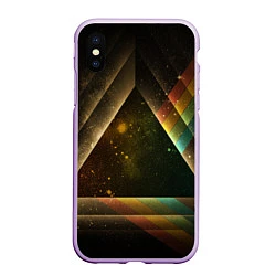 Чехол iPhone XS Max матовый Pink Phloyd: Triangle, цвет: 3D-сиреневый
