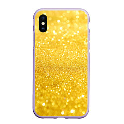 Чехол iPhone XS Max матовый Золото, цвет: 3D-светло-сиреневый