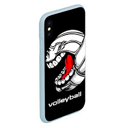 Чехол iPhone XS Max матовый Волейбол 25, цвет: 3D-голубой — фото 2