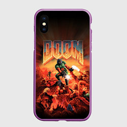 Чехол iPhone XS Max матовый DOOM: 1993