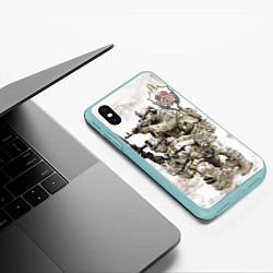 Чехол iPhone XS Max матовый Спецназ 20, цвет: 3D-мятный — фото 2